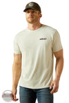 Ariat 10062412 Straight Shooter Short Sleeve T-Shirt in Cream, front