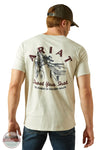 Ariat 10062412 Straight Shooter Short Sleeve T-Shirt in Cream, rear