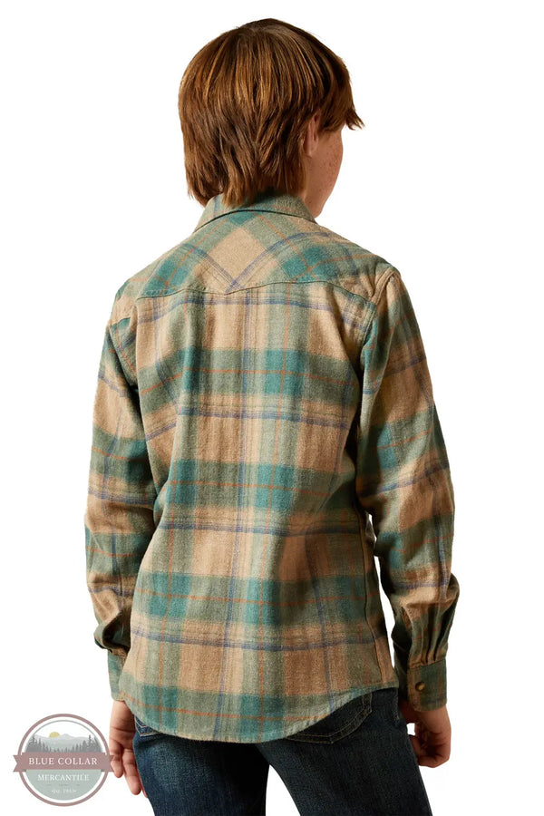 Ariat 10062468 Long Sleeve Huxlee Retro Plaid Shirt, rear