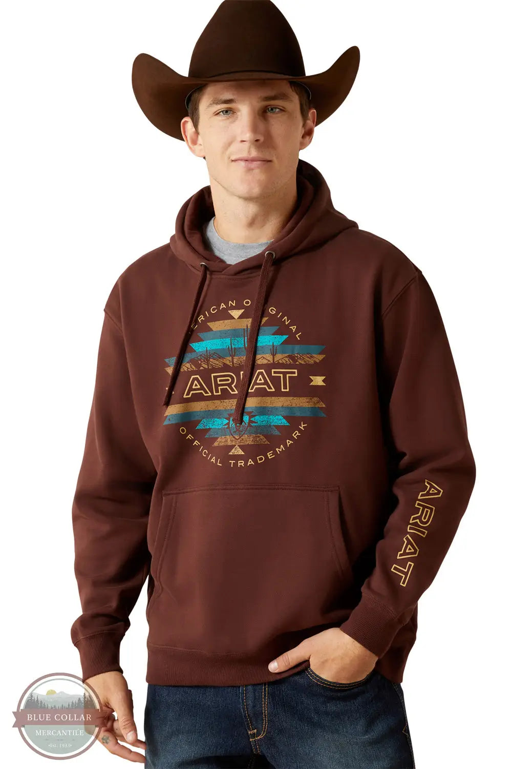 Ariat 10062500 Carlsbad Canyon Hoody in Brown, front