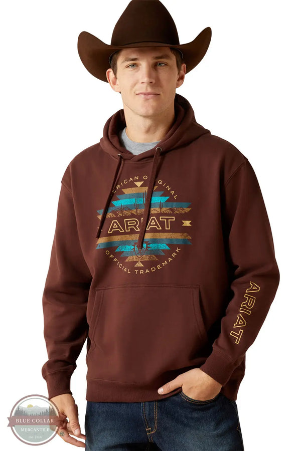 Ariat 10062500 Carlsbad Canyon Hoody in Brown, front