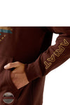 Ariat 10062500 Carlsbad Canyon Hoody in Brown, sleeve