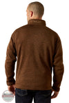 Ariat 10062619 Caldwell Logo 1/4 Zip Sweater in Brown, rear
