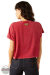 Ariat 10062911 Sendero Slow Horses Crop Short Sleeve T-Shirt in Red, rear
