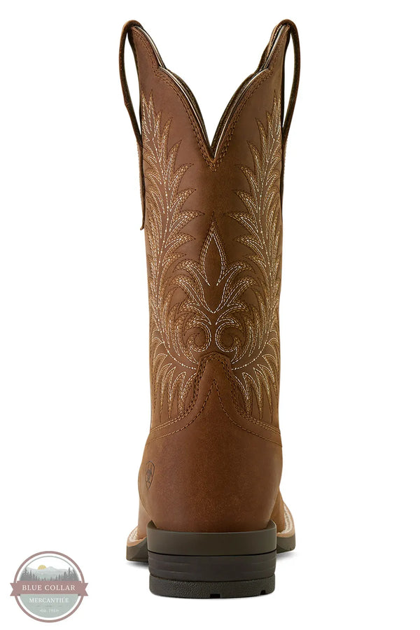 Brown cowboy boot with intricate embroidery on a white background Ariat 10063901 Hybrid Ranchward W Toe Western Boot