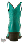 Turquoise cowboy boot with a black sole on a white background Ariat 10063939 Maggie J Toe Shortie Western Boot in Turquoise