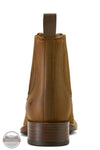 Brown leather boot with a visible brand logo on a white background Ariat 10063973 Booker Chelsea Wide Square Toe Western Boot