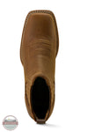 Brown leather boot on a white background Ariat 10063973 Booker Chelsea Wide Square Toe Western Boot