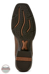 Close-up of a brown Ariat shoe sole on a white background Ariat 10064077 Round Up Narrow Cutter Toe Western Boot