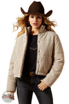 Ariat 10065958 Swirls Puffer Jacket in Tan, front
