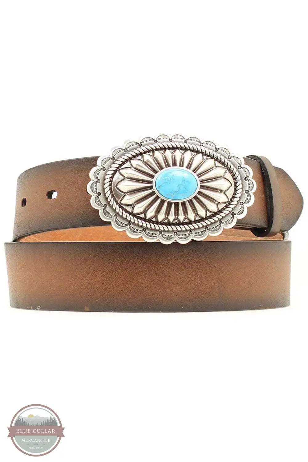 Ariat A1512002 Distressed Oval Turquoise Belt
