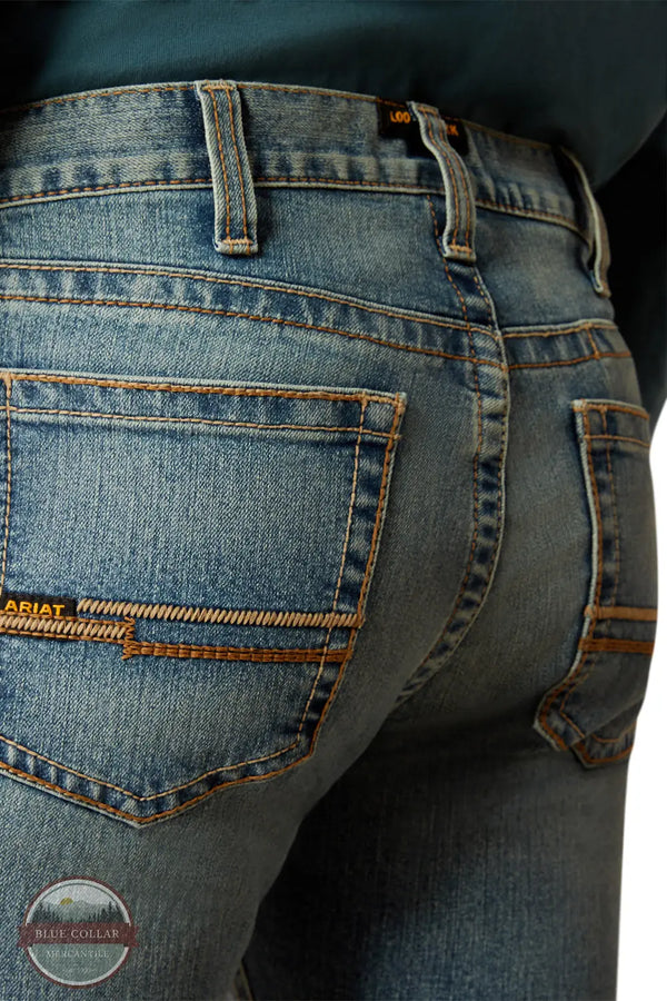 riat 10051852 Rebar M7 Slim Rail Straight Jean rear view pockets