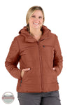 Berne WHJ26 Channel Quilt Ripstop Hooded Jacket in cinnamon, front
