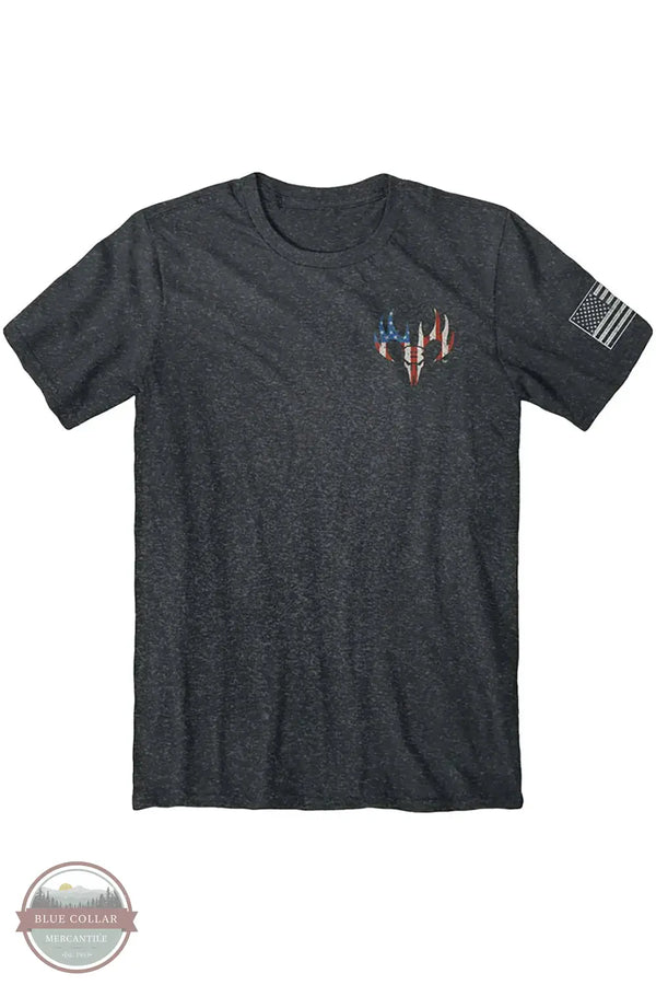 Buck Wear 2310 Fortune Favors The Bold Short Sleeve T-Shirt in Dark Gray, front