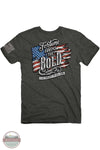 Buck Wear 2310 Fortune Favors The Bold Short Sleeve T-Shirt in Dark Gray, rear