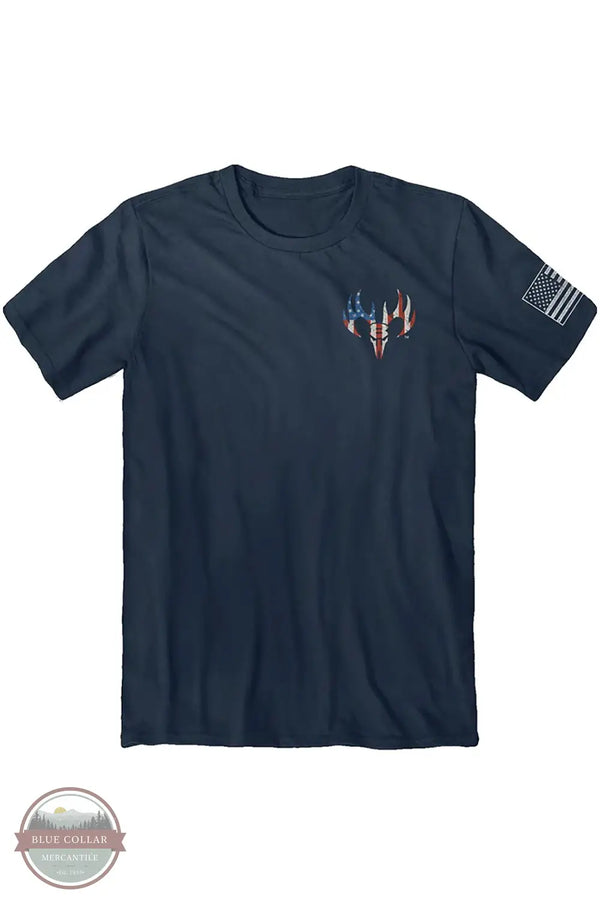 Buck Wear 2311 Patriot Eagle Short Sleeve T-Shirt in Navy, front