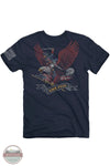 Buck Wear 2311 Patriot Eagle Short Sleeve T-Shirt in Navy, rear