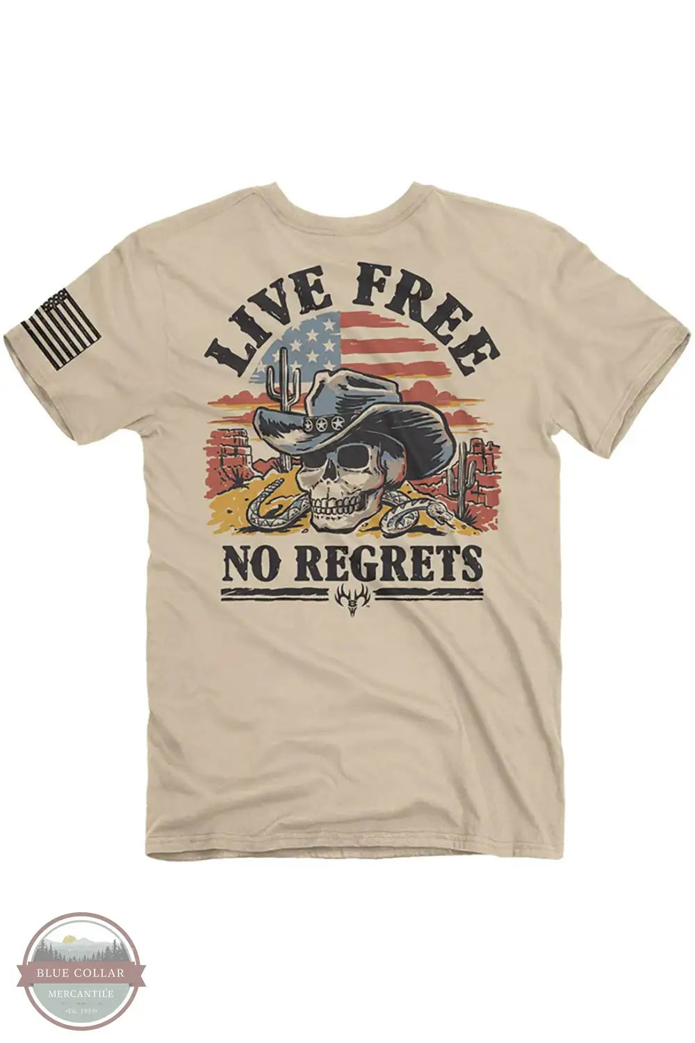 Buck Wear 2313 No Regrets Short Sleeve T-Shirt in Sand