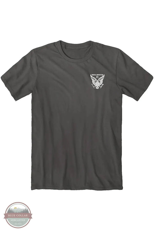 Buck Wear 2324 Blue Collar Luck Short Sleeve T-Shirt in Charcoal, front