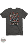 Buck Wear 2324 Blue Collar Luck Short Sleeve T-Shirt in Charcoal, rear