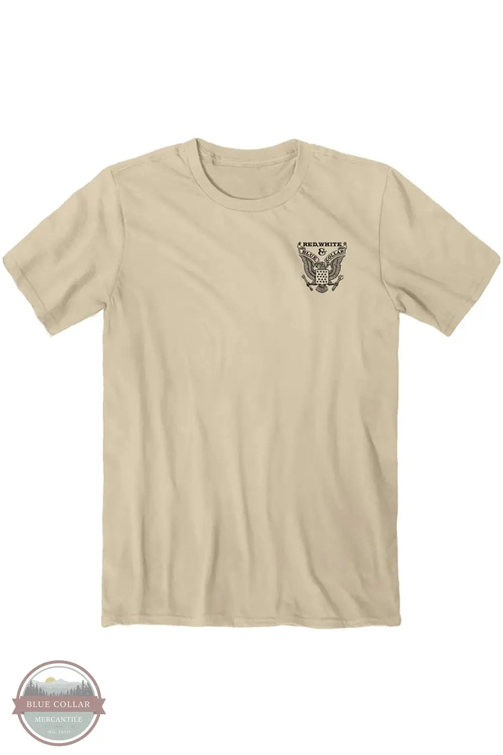 Buck Wear 2385 Blue Collar Good Eagle Short Sleeve T-Shirt in Tan, front