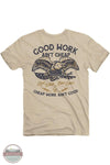 Buck Wear 2385 Blue Collar Good Eagle Short Sleeve T-Shirt in Tan, rear