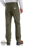 Carhartt 102517-MOS Men's 5 Pocket Pant Relaxed Fit Rugged Flex® Canvas in Moss Green Rear