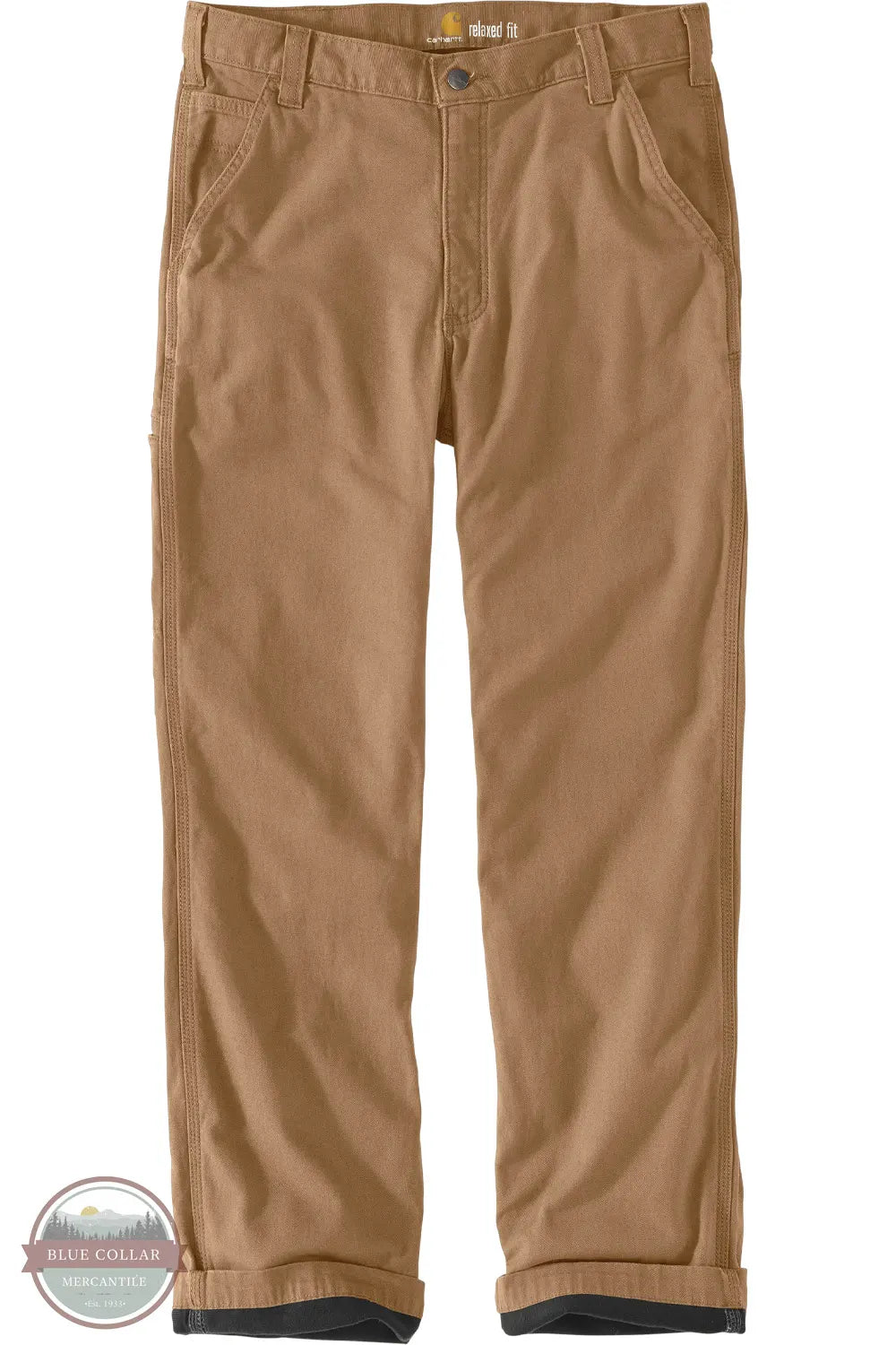 Carhartt 103342 Rugged Flex® Rigby Dungaree Knit Lined Pants front view