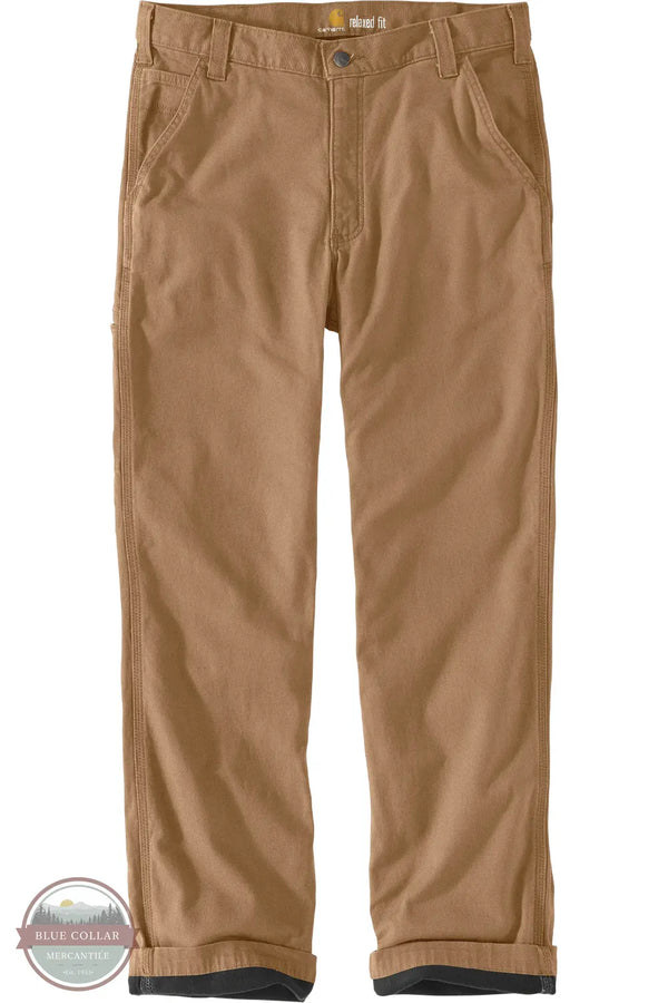 Carhartt 103342 Rugged Flex® Rigby Dungaree Knit Lined Pants front view