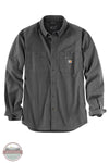 Carhartt 103554 Rugged Flex Relaxed Fit Midweight Canvas Long-Sleeve Shirt in Gravel Grey front view