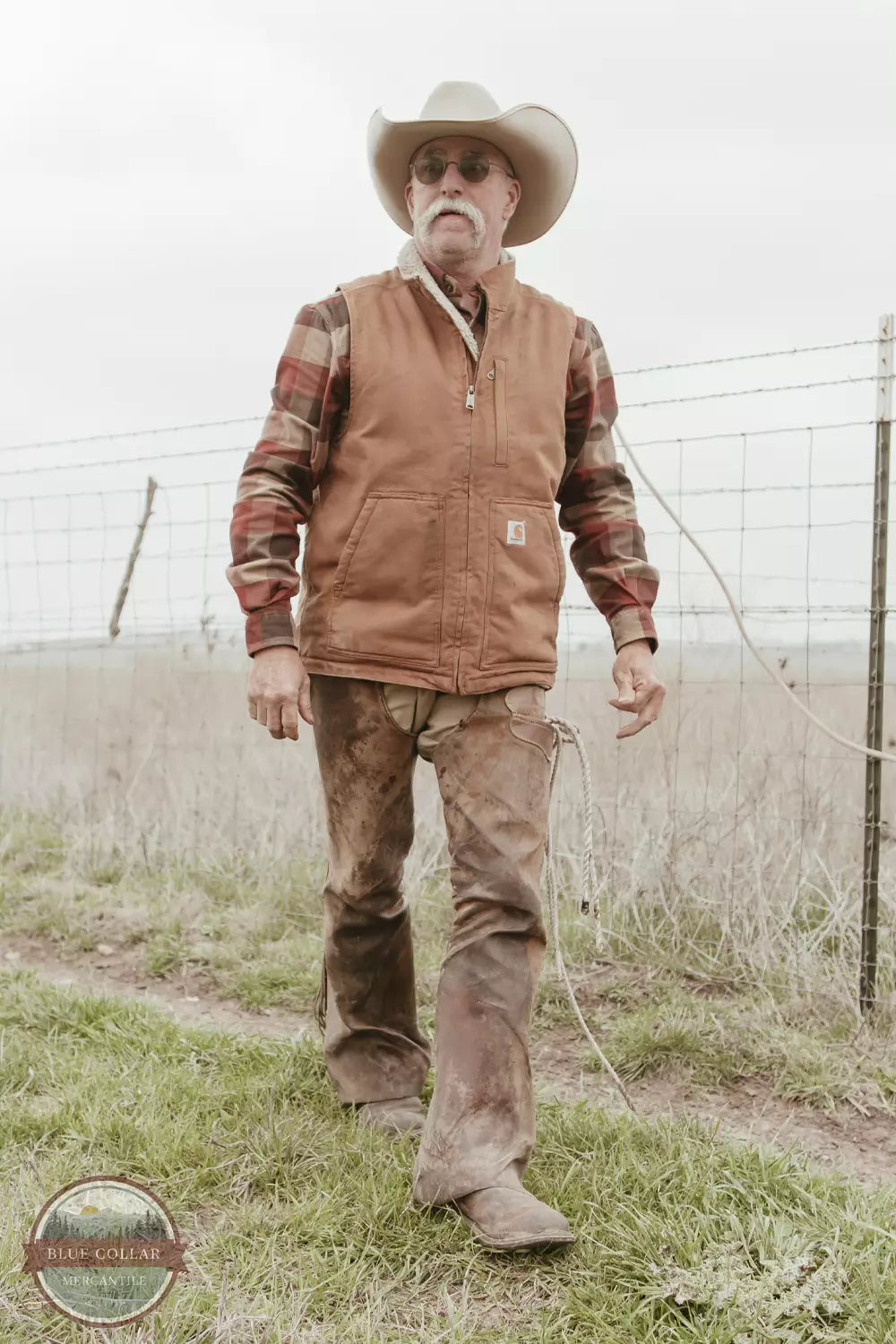 Carhartt 104277 Loose Fit Washed Duck Sherpa Lined Mock Neck Vest