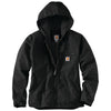 Carhartt 104292 Washed Duck Sherpa Lined Loose Fit Jacket in blk black, front
