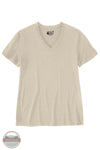 Carhartt 105739 Relaxed Fit Lightweight V-Neck T-Shirt in Tan Front View