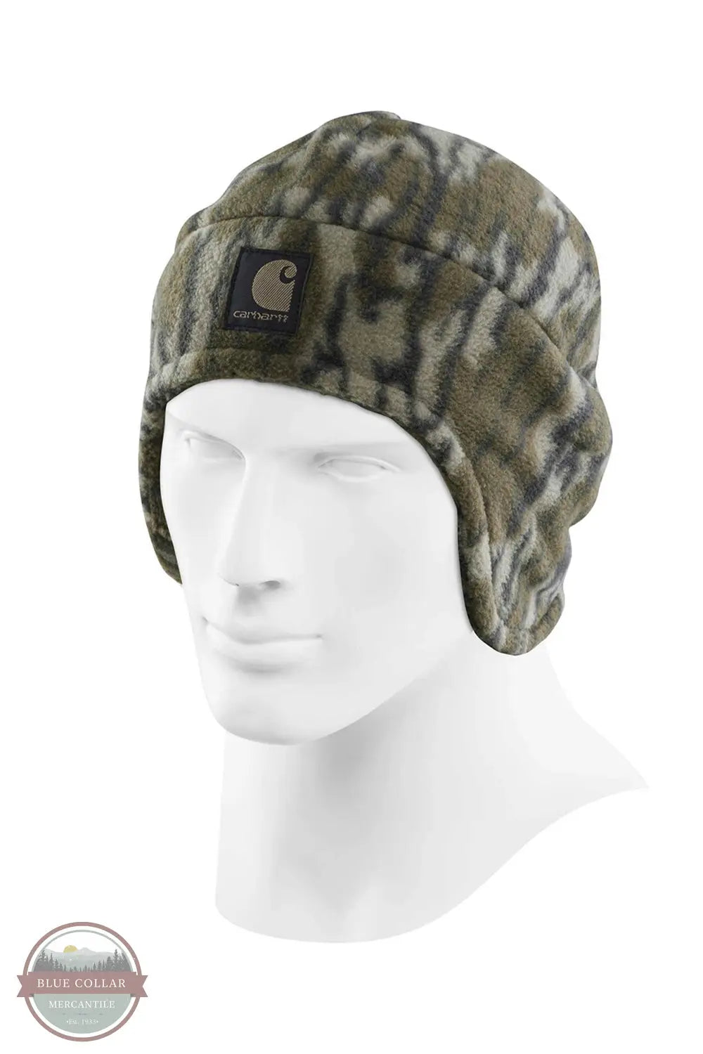 Carhartt 105517-G47 Camo Fleece 2-in-1 Hat, without mask shown