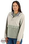 Carhartt 105861 Rain Defender Loose Fit Lightweight Packable Anorak in green, front