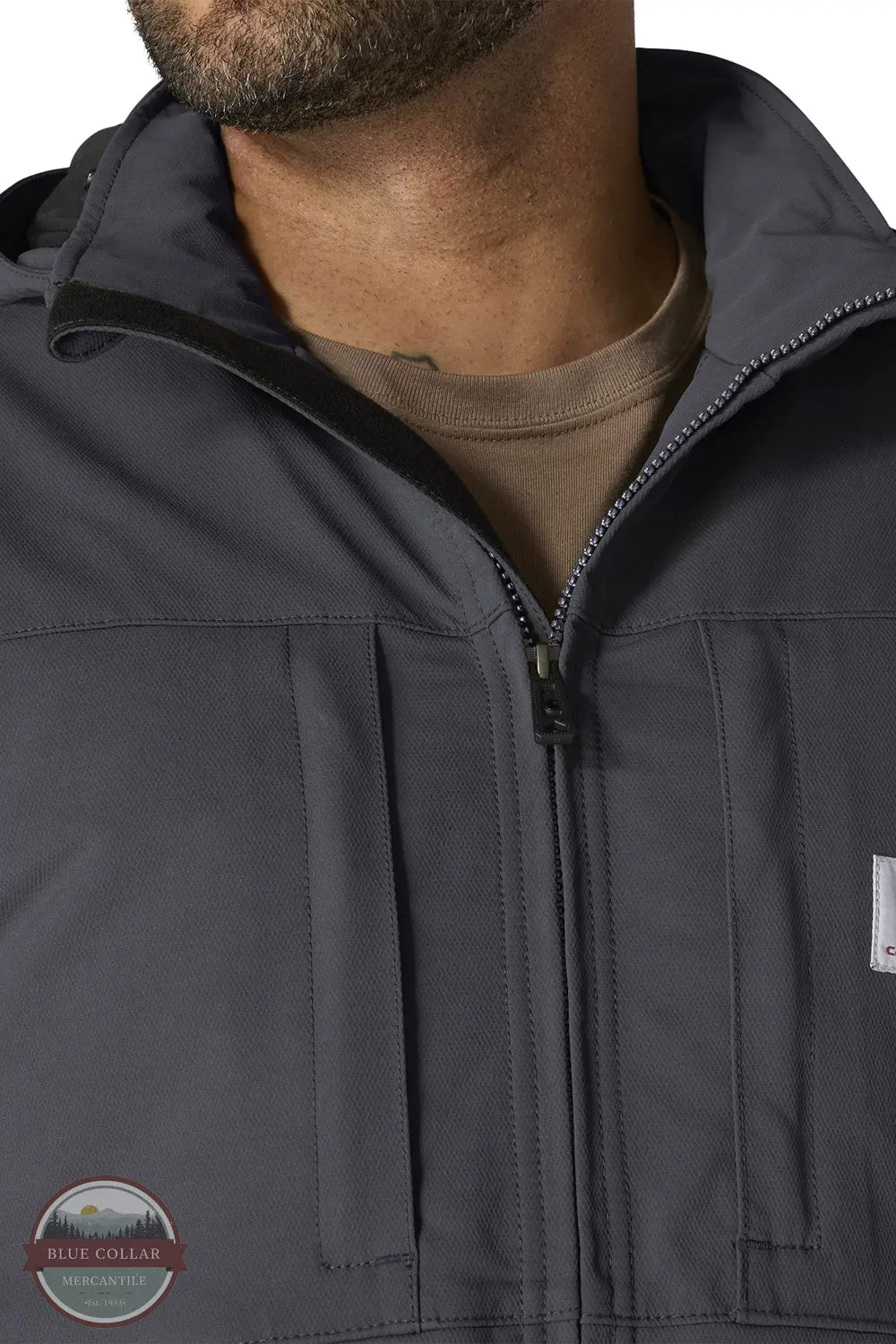 Carhartt 106006 Men's Super Dux Full Swing Insulated Teck Jacket - 3 Warmest Rating front zipper detail view