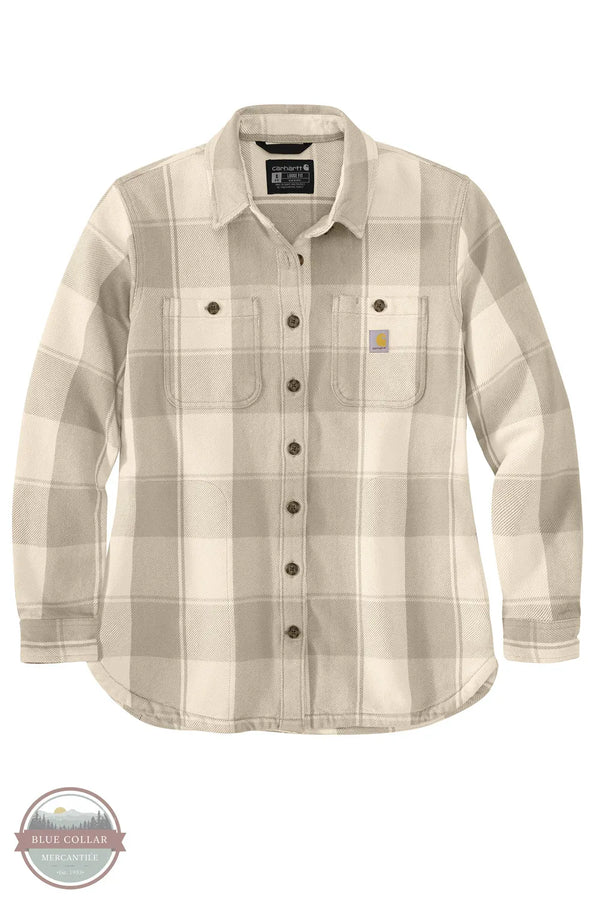 Carhartt 106450-A16 Women's Loose Fit Twill Shirt Jac Oat Milk
