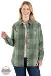 Carhartt 106450 Women's Loose Fit Twill Shirt Jac Model in GH5 Patina Green