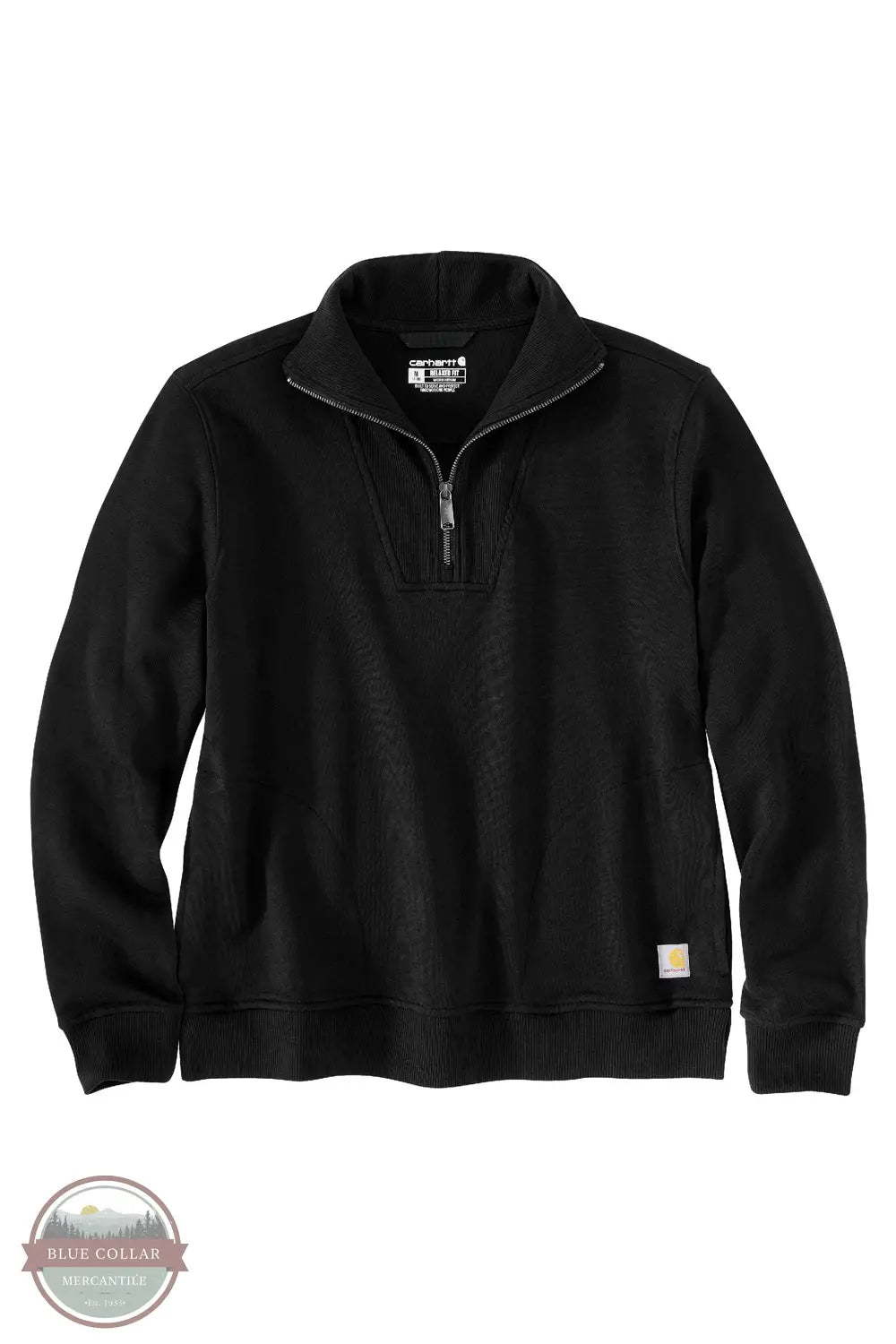 Carhartt 106451 N04 Black TENCEL™ Fiber Series Relaxed Fit Half-Zip Sweatshirt