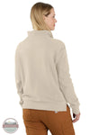 Carhartt 106451 TENCEL™ Fiber Series Relaxed Fit Half-Zip Sweatshirt a16 oat milk model back