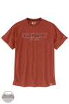 Carhartt 106653 Force Relaxed Fit Midweight Graphic Short Sleeve T-Shirt in red