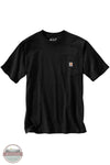 Carhartt 106760 Lightweight Relaxed Fit Box Logo Short Sleeve Shirt in Black, front