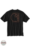 Carhartt 106760 Lightweight Relaxed Fit Box Logo Short Sleeve Shirt in Black, rear