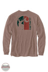 Carhartt 107041 BB0 Loose Fit Heavyweight Long-Sleeve Pocket Deer Graphic T-Shirt full back image view