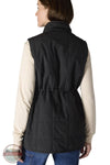 Carhartt 107100 Women's Rain Defender Relaxed Fit Lightweight Insulated Mock-Neck Vest in Black back model view
