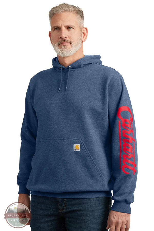 Carhartt 107208-HL3 Built for Generations Hoodie in Blue, front