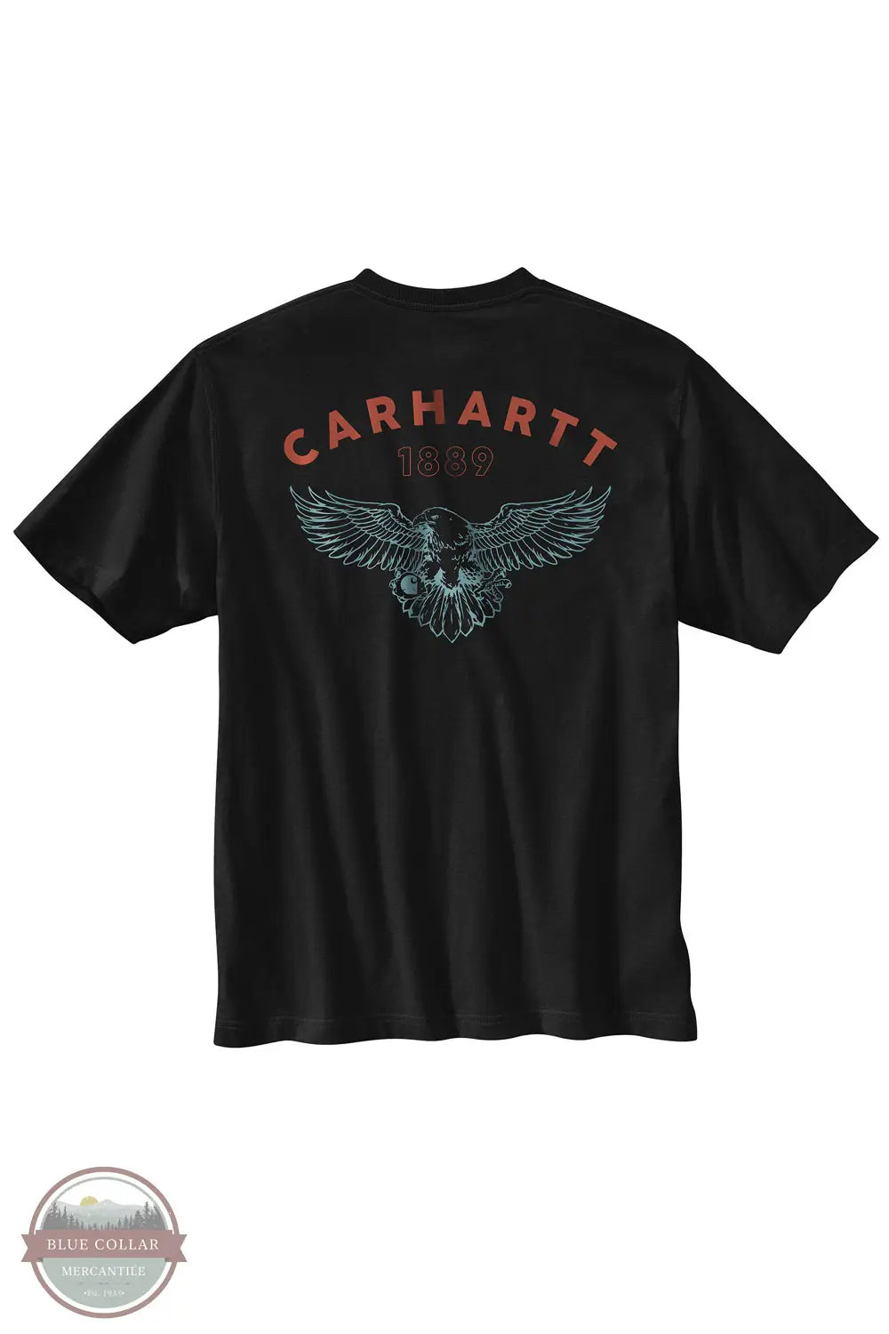 Carhartt 107211 Eagle Graphic Short Sleeve T-Shirt in Black, rear