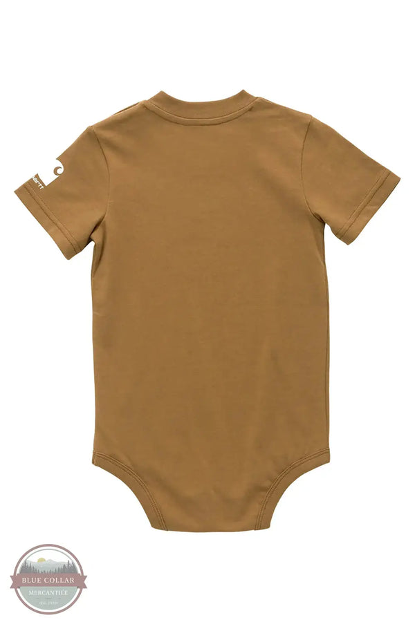 Carhartt CA6635-D15 Short Sleeve Durable Tough Onesie in Brown, rear