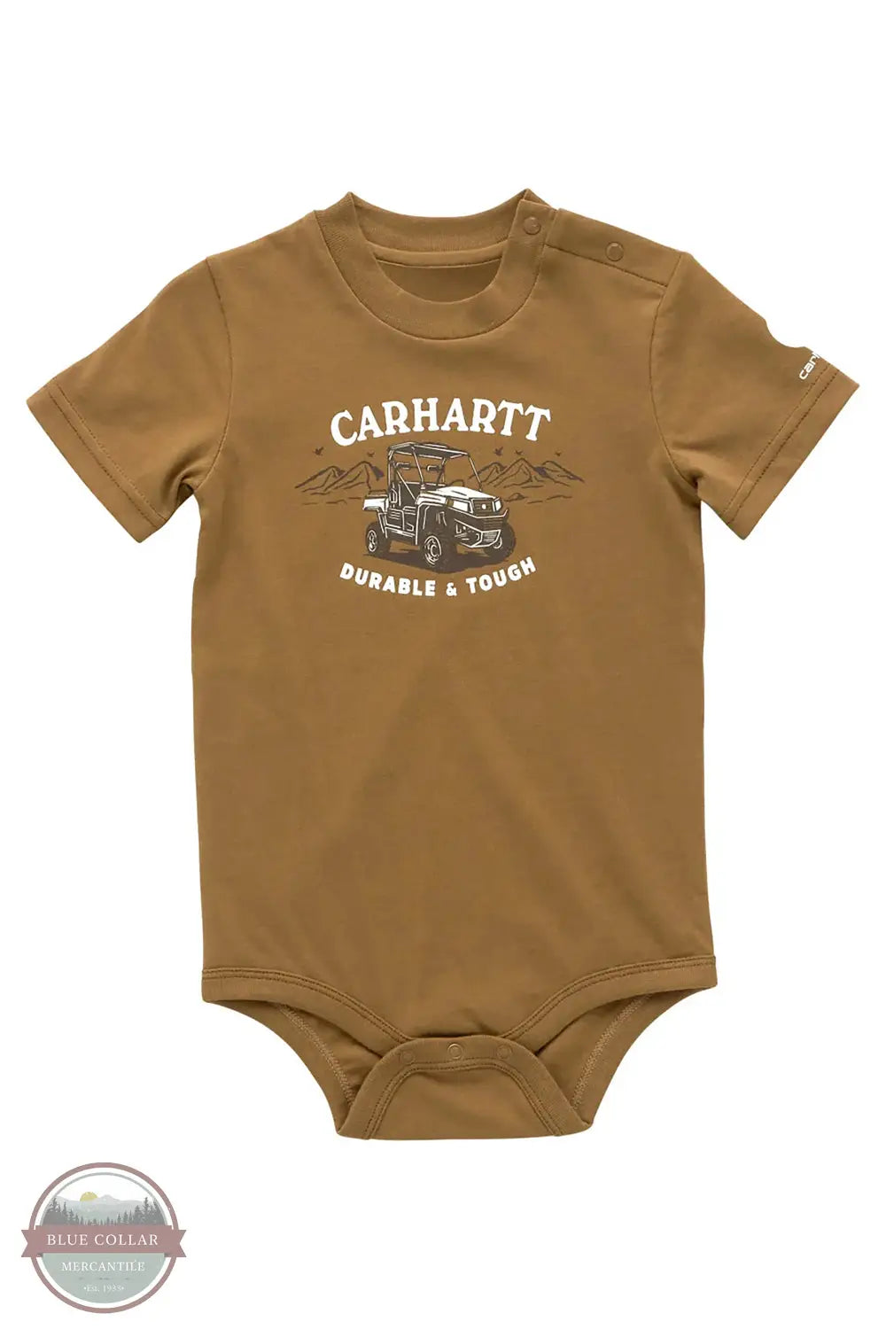 Carhartt CA6635-D15 Short Sleeve Durable Tough Onesie in Brown, front