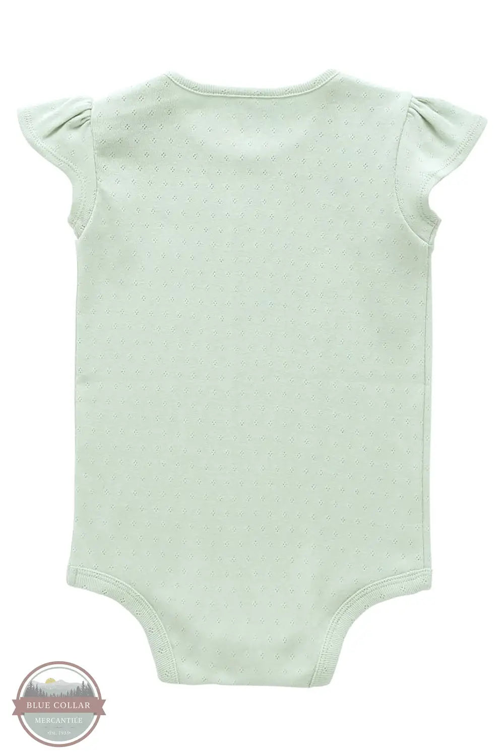 Carhartt CA7100-G305 Tulip Sleeve Script logo Onesie in Green, rear